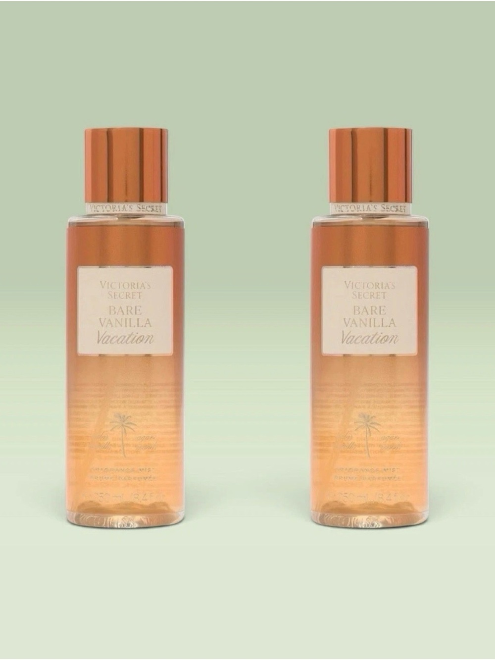 Victoria's Secret BARE VANILLA VACATION Fragrance Mist ~ 8.4 fl.oz. ( Lot Of 2 )